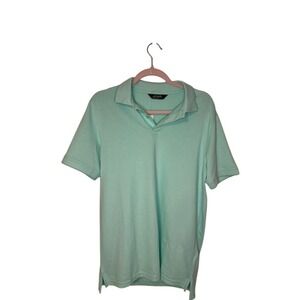 Member's Mark Mens Stretch Pique‎ Polo Shirt Mint Green Short Sleeve Casual